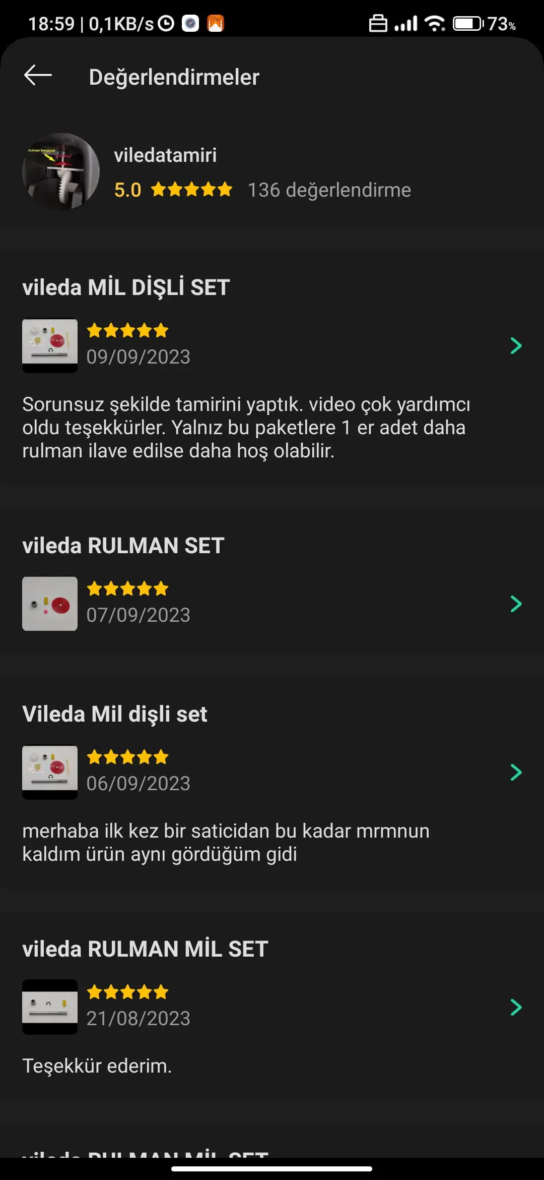 vileda rulman değişimi yorumu