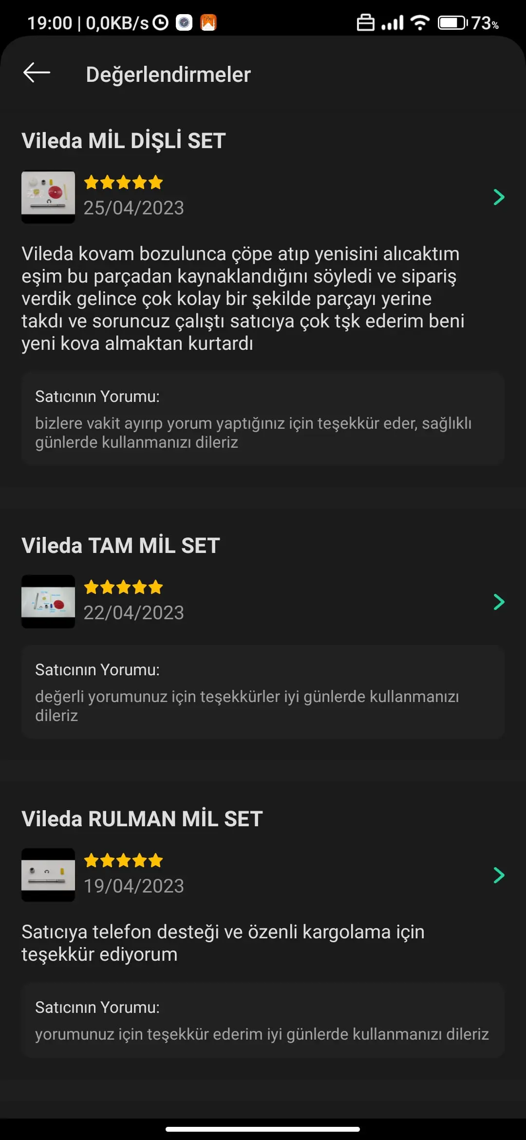 vileda rulman değişimi yorumu